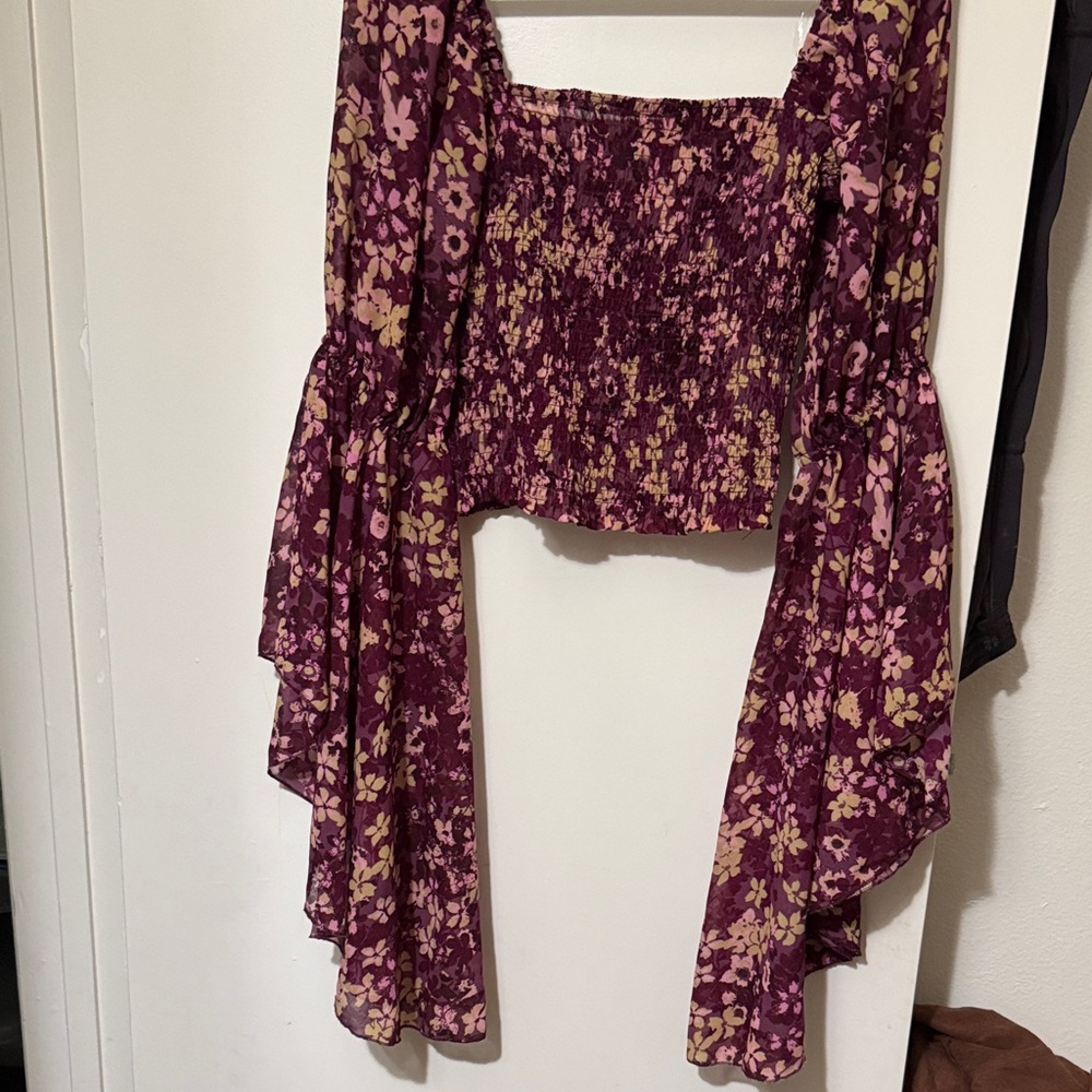 Live 4 Truth Purple Floral Crop Top